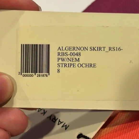 MARY KATRANTZOU Multicolor Striped A-Line Skirt - Picture 8 of 9